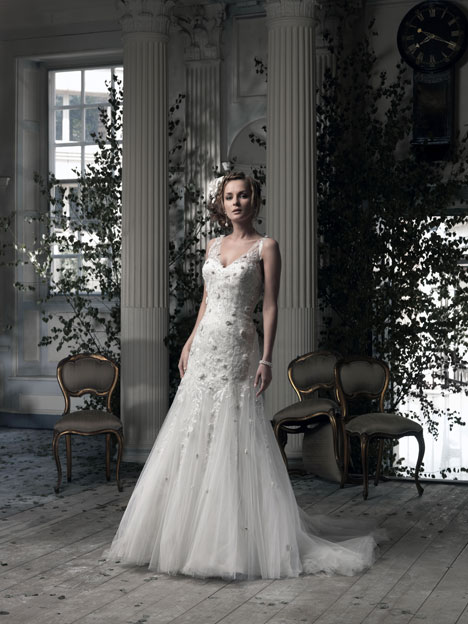 Ian stuart floral wedding dress outlet