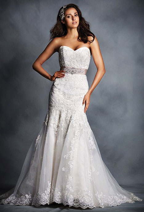 Alfred angelo strapless deals wedding dress