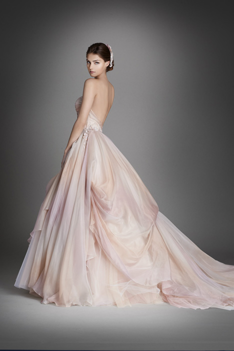 luna ruffled evening dress Luna Floral Ruffled Formal Dress main image 1