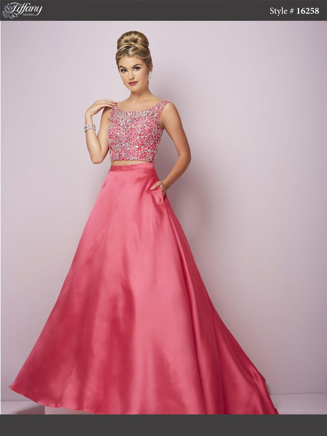 cerise pink evening dress
