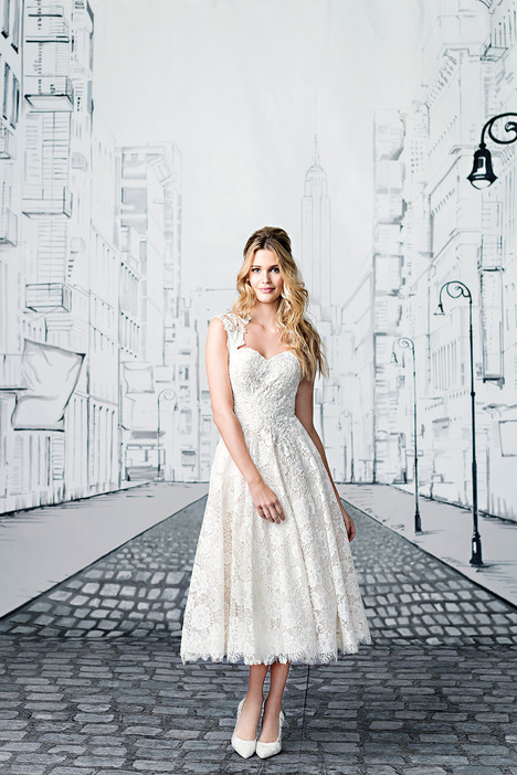 justin alexander tea length wedding dress