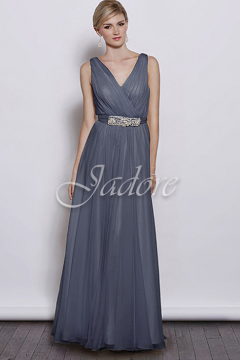 steel blue formal dress