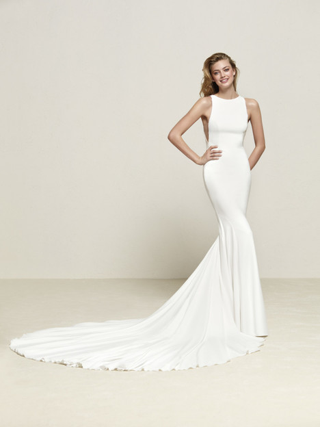 pronovias sheath wedding dress
