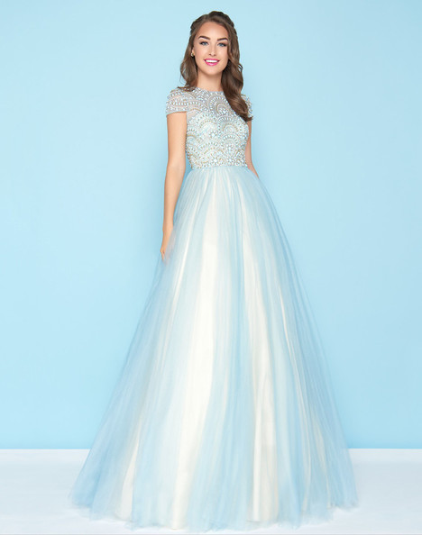 powder blue ball gown