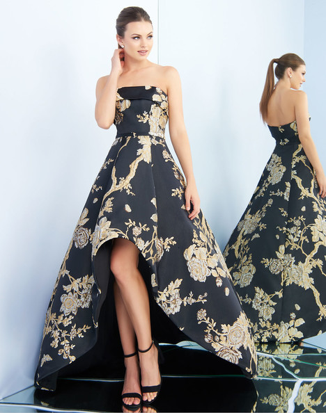25723I (Black + Gold) Prom Dress By Ieena Duggal | The Dressfinder (Canada)