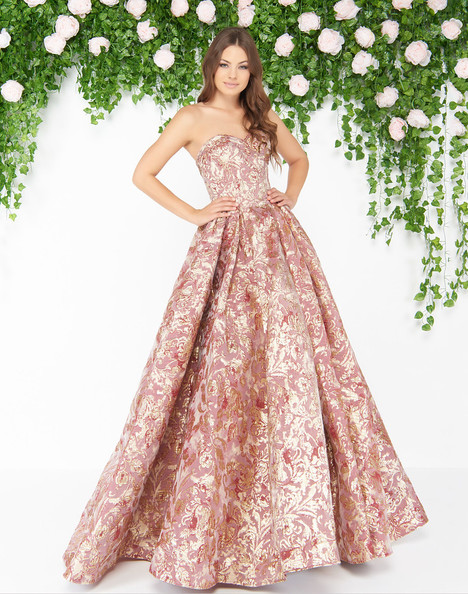 High slit Rose Gold prom dress 2111E4724 | Evening dresses