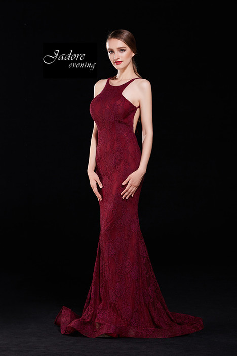 jadore evening dresses J'Adore Dresses J25010 - Long Glitter Chiffon A-Line Dress main image 1