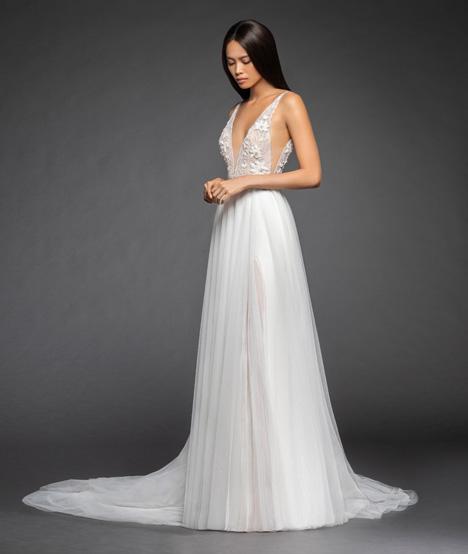 sachin and babi light blue dress Lazaro Wedding Gowns