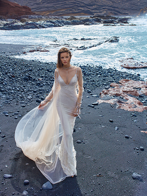 galia lahav beach wedding dress Beige Gray Linen Shirt Dress