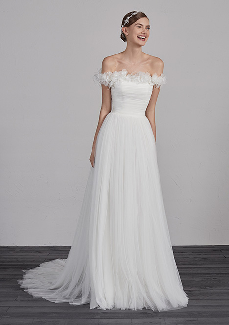 pronovias off the shoulder